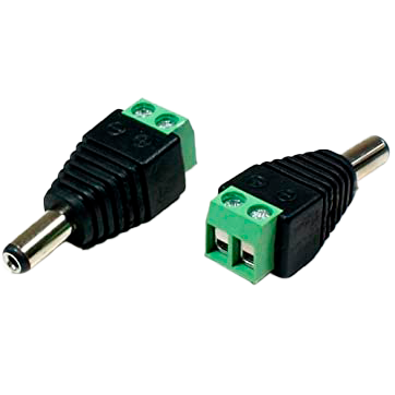 Conector Plug Dc Corriente Macho 2.1 Mm 12v X Unidad 